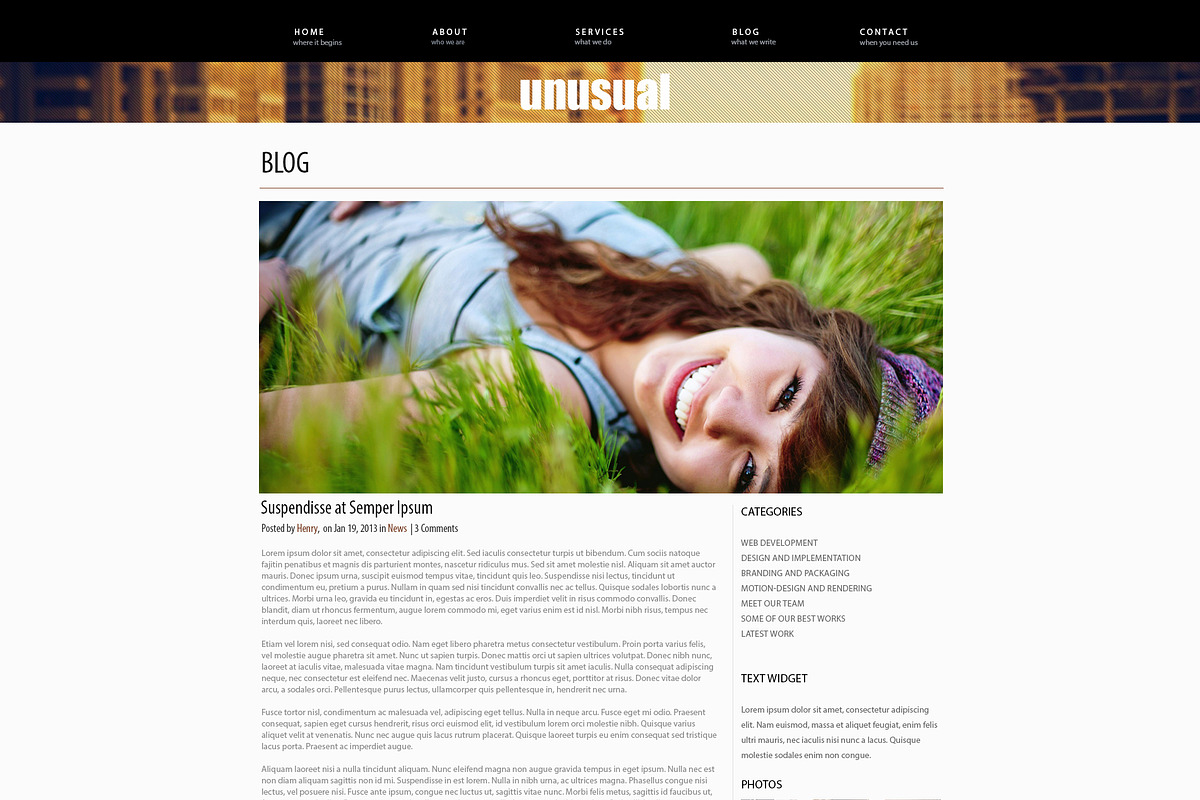 Unusual - Website Template, a Landing Page Template by Brand Square (Photo 3 of 4)
