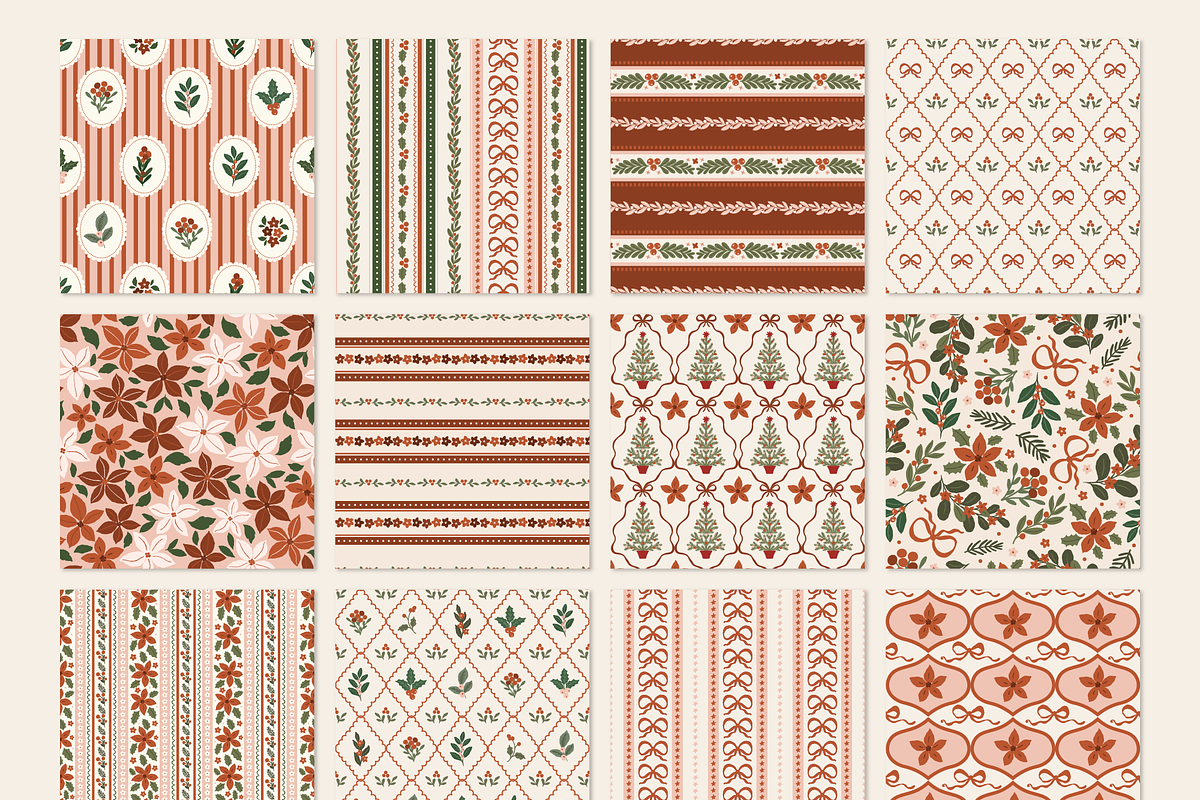Traditional Christmas patterns, a Pattern Graphic by Cozy pattern shop (Photo 6 of 13)