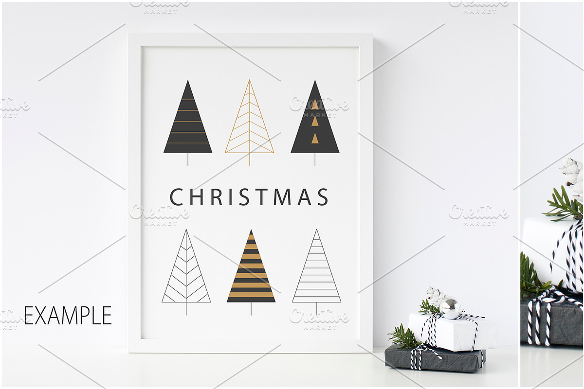 Christmas Scandinavian Mockup Bundle, a Print Template by Yuri-U (Photo 27 of 32)