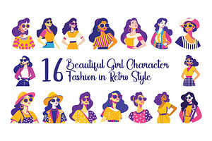 16 Beautiful Girl Character Fashion, a Person Illustration by jongcreative