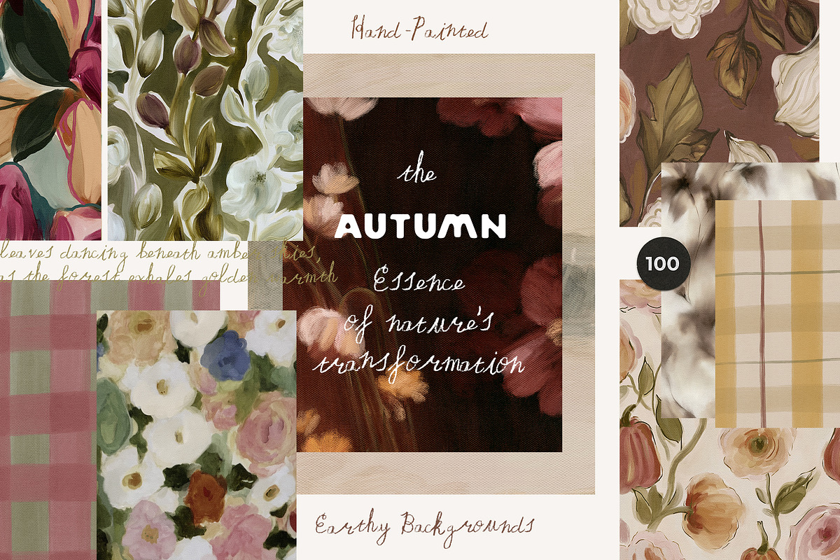 Hand-Painted Autumn Backgrounds, a Background Graphic by Lana Elanor (Photo 1 of 15)