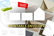 Letter Envelope Canva Template, a Card Template by mkStudioLab (Thumbnail 1 of 6)
