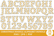 Christmas Doodle Alphabet PNG Bundle, a Graphic by CraftlabSVG (Thumbnail 3 of 13)