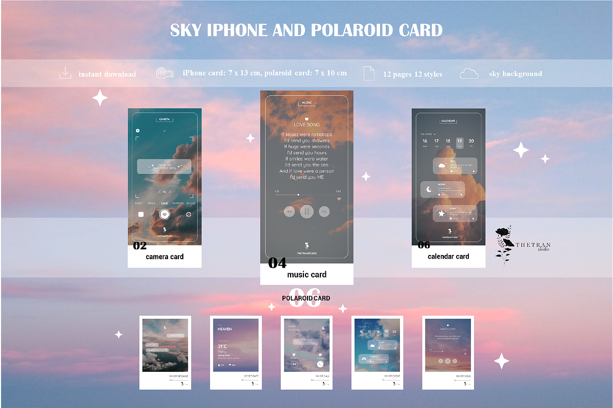 Sky Series Card | Digital Product, a Card Template by The Tran Studio (Photo 1 of 4)