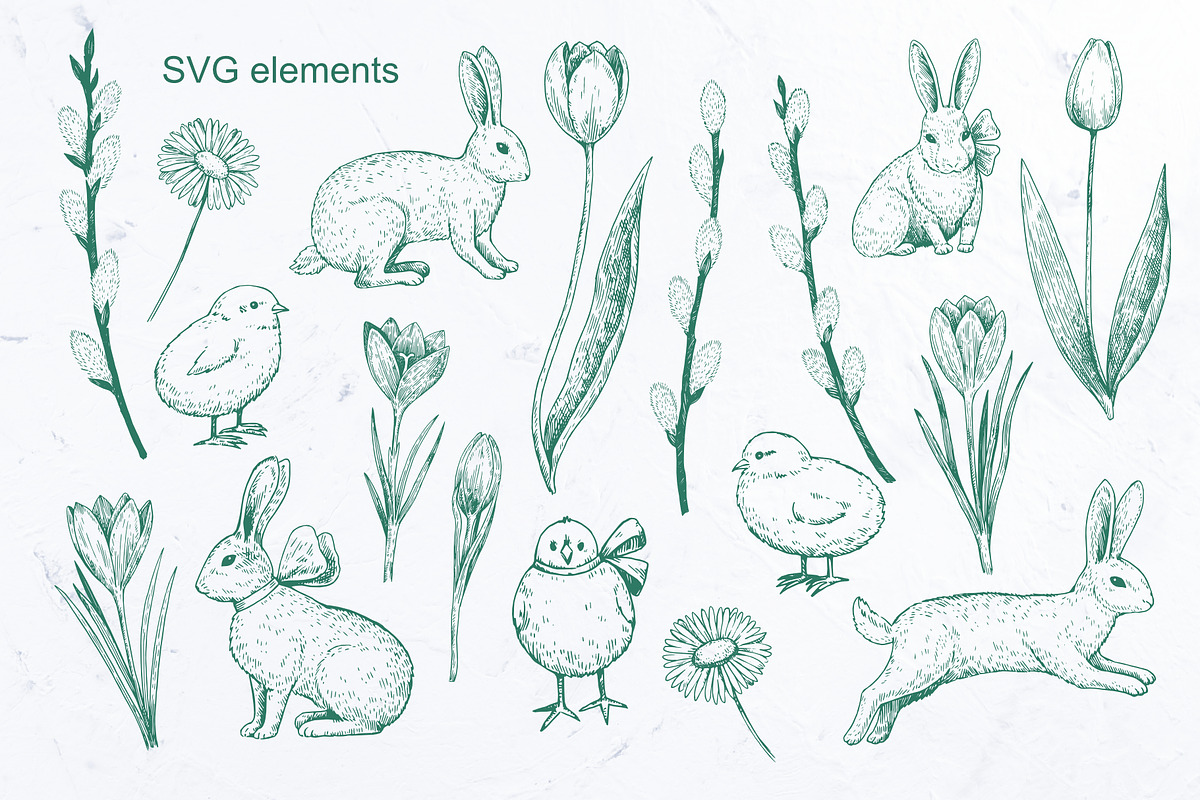 Easter patterns and elements, a Pattern Graphic by Robusta (Photo 2 of 9)