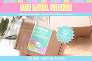 Cute Box Seal Sticker Template, a Stationery Template by SunshineStudioBoutique (Thumbnail 2 of 8)