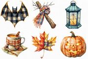 Halloween Autumn Plaid Clipart, an Illustration by Craft Nest (Thumbnail 3 of 6)