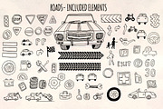 Cars and Road Transport Sketches, a Transportation Illustration by Violet LeBeaux (Thumbnail 2 of 3)