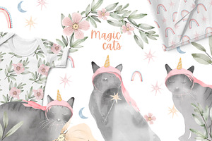 Magic Cats Clipart