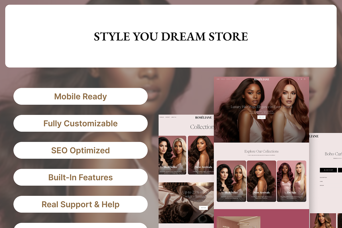 Roseliane - Luxury Hair Wigs Shopify, a Shopify Template by AtelierDuVow (Photo 10 of 10)