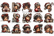 Retro Christmas Peeking Boy PNG, an Illustration by Libby Wishes (Thumbnail 2 of 6)