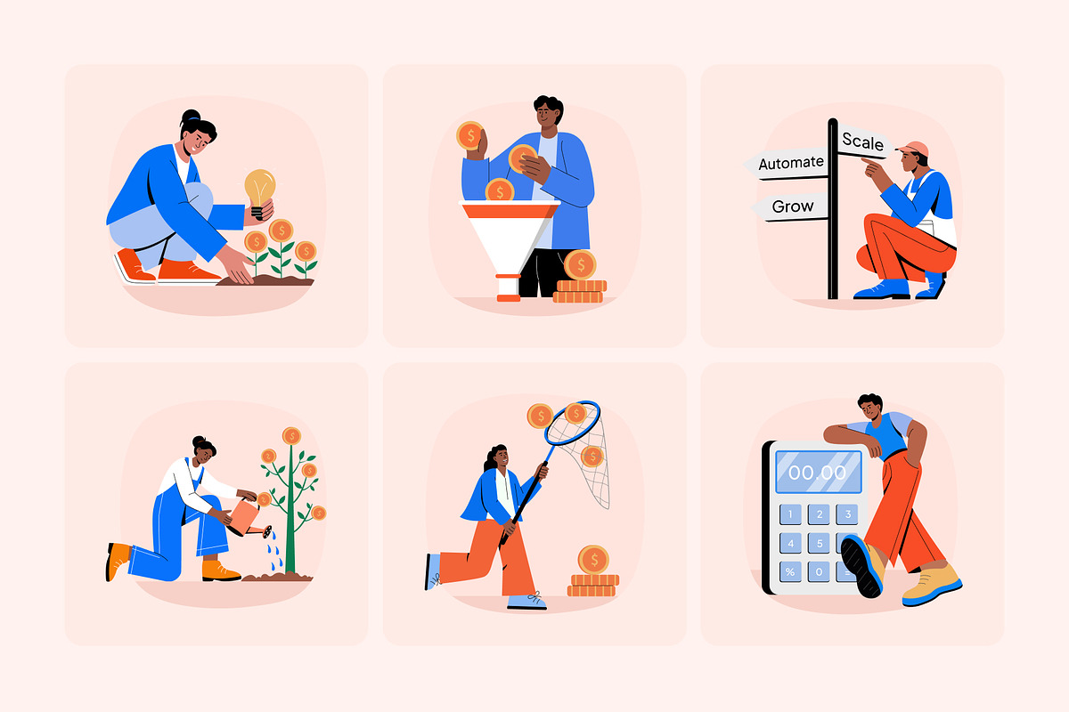 Skill Growth Illustration Art Set, a Finance Illustration by Creative Stall (Photo 6 of 9)