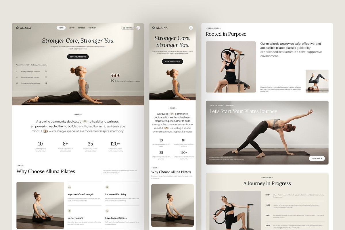 Pilates Studio Website UI Figma, an UI Kit Template by peterdraw (Photo 2 of 7)