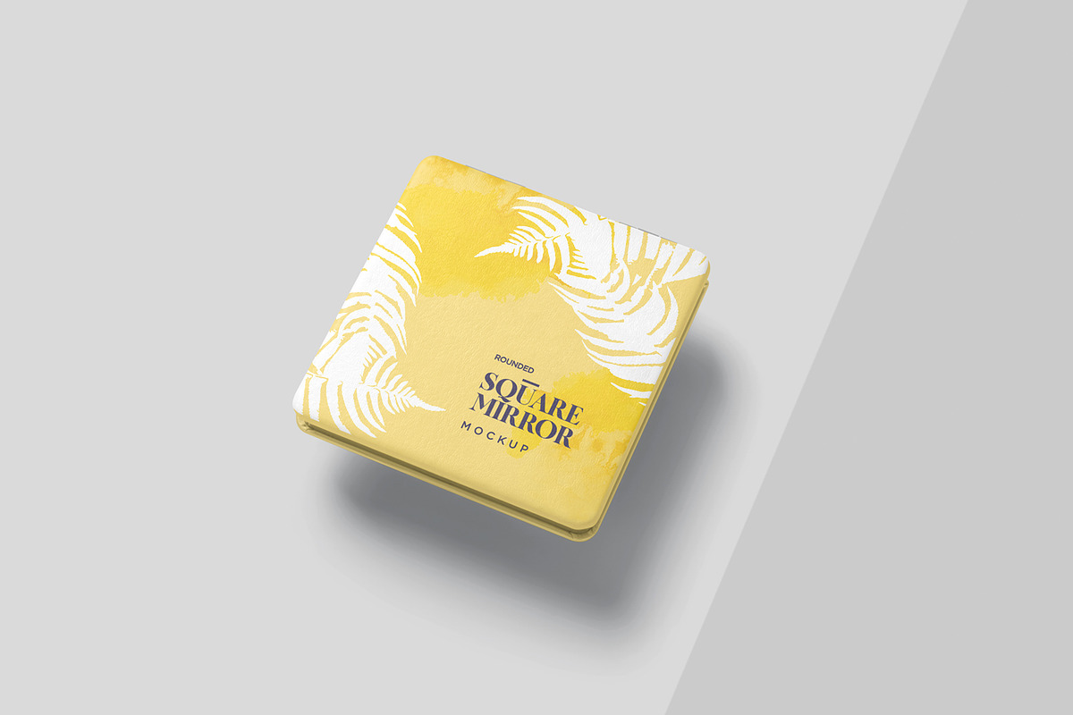 Square Compact Mirror Mockups, a Product Mockup by GfxFoundry (Photo 7 of 7)