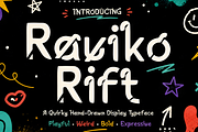 Raviko Rift Quirky Hand Drawn Font, a Handwritten Font by mesuka (Thumbnail 1 of 7)