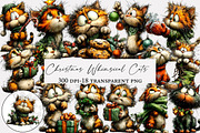 Christmas Whimsical Cats Clipart, an Illustration by Designworld (Thumbnail 1 of 5)