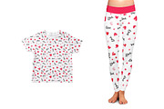 3 Hearts & Love lettering patterns, a Pattern Graphic by Heartmade by Claudia (Thumbnail 2 of 3)