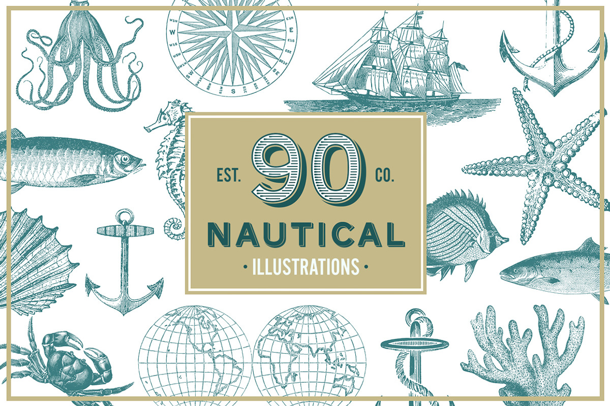 Nautical Vintage Illustrations, an Animal Illustration by hypegraphic (Photo 1 of 6)