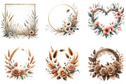 Floral Frame Border Wreath. Boho Cli, an Illustration by DreamArtGraphic (Thumbnail 5 of 6)
