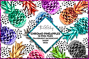 Pineapple Png Clipart Set, an Illustration by The GG Shop (Thumbnail 1 of 7)