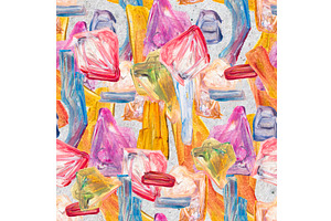 Seamless pattern made by hand drawn