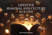 Lifestyle Seasonal Holiday 3D Icons, a Scene 3D Model by Dreamanart (Thumbnail 2 of 3)