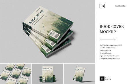 Book Cover Mockup, a Books & Magazine Mockup by graphictime