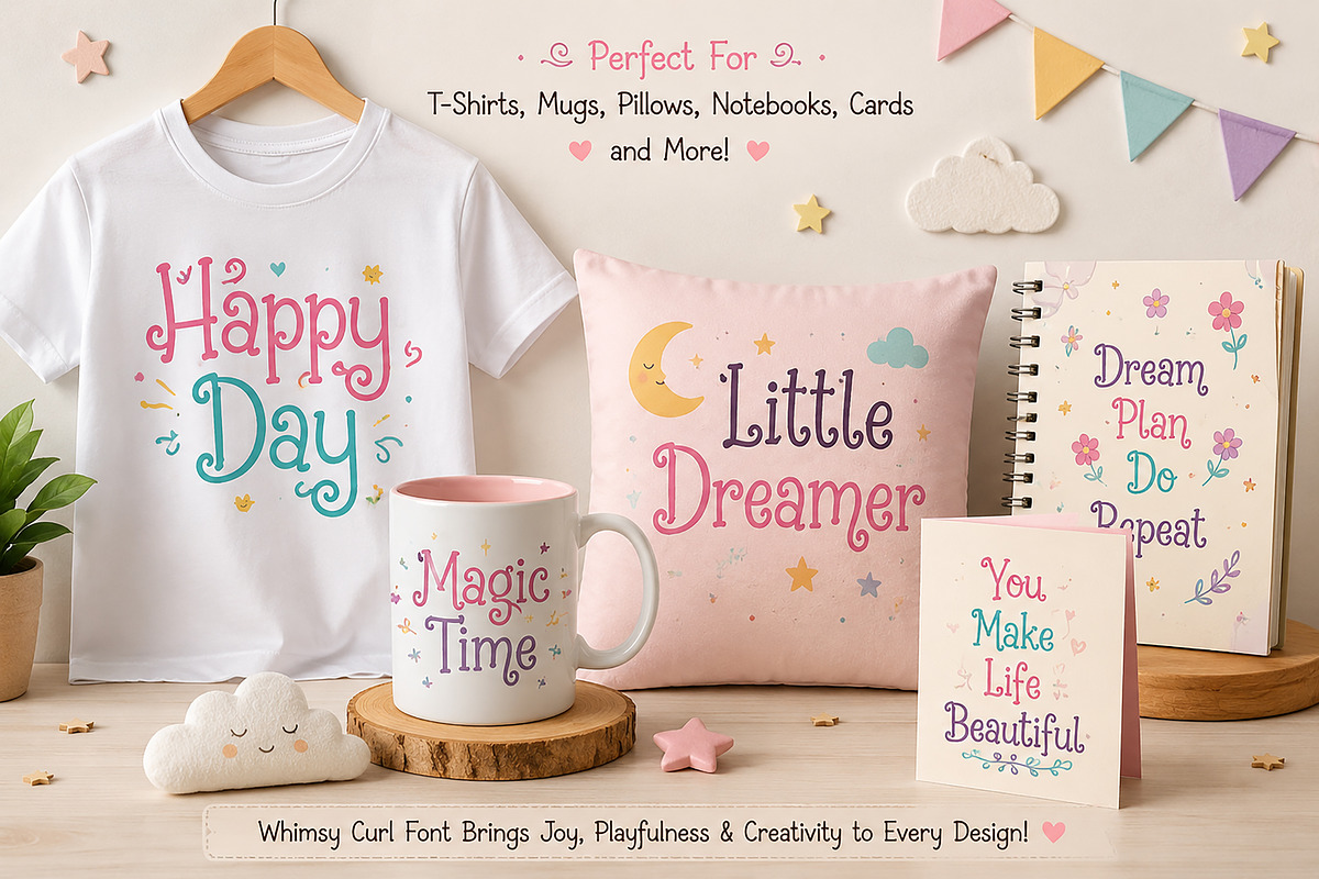 Whimsy Curl, a Handwritten Font by Wow Magic (Photo 4 of 6)