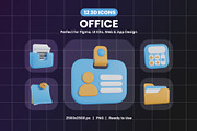 Office 3D Icon Pack, an Object Graphic by Artnivora.Std (Thumbnail 1 of 4)