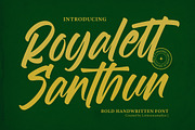 Royalett Santhun Bold Handwritten, a Script Font by Letterena Studios Script (Thumbnail 1 of 15)