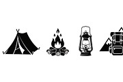 Camping Adventure Silhouette Icon, an Illustration by Artivon (Thumbnail 3 of 51)