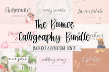 Bounce Calligraphy Font Bundle
