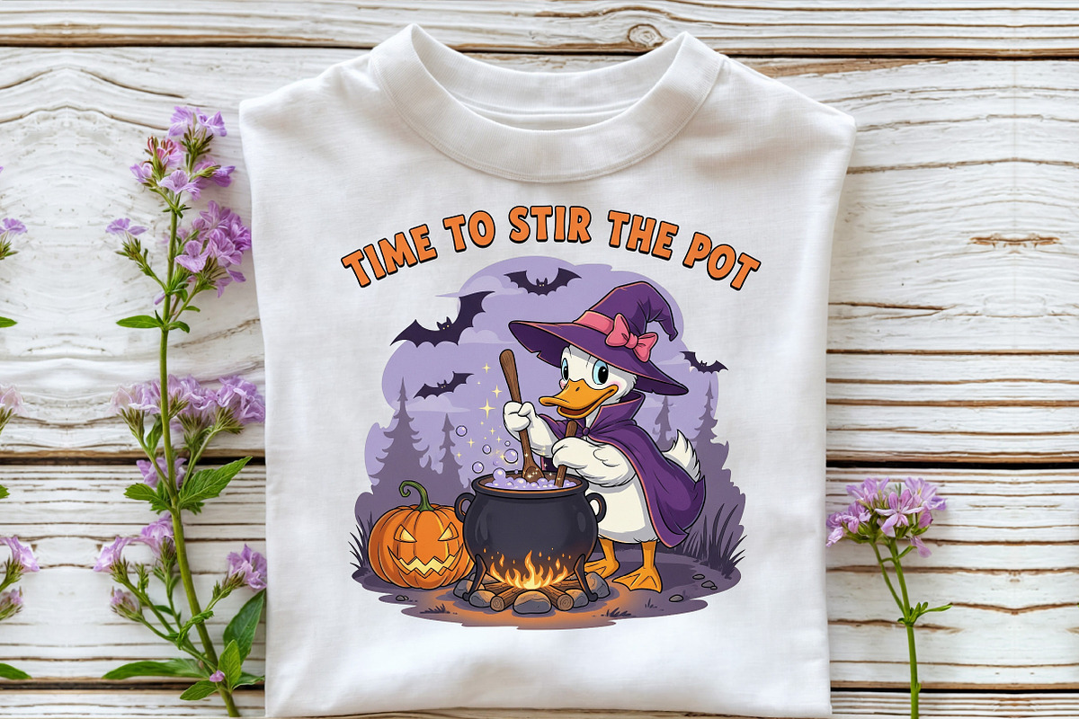 Halloween Goose Time to Stir the Pot, an Illustration by DreamCafeArt (Photo 4 of 7)