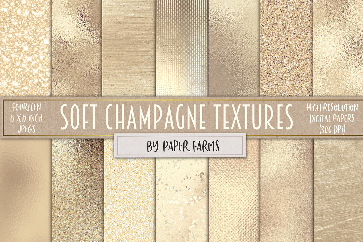 Champagne foil and glitter, a Texture Graphic by Paper Farms (Photo 1 of 3)
