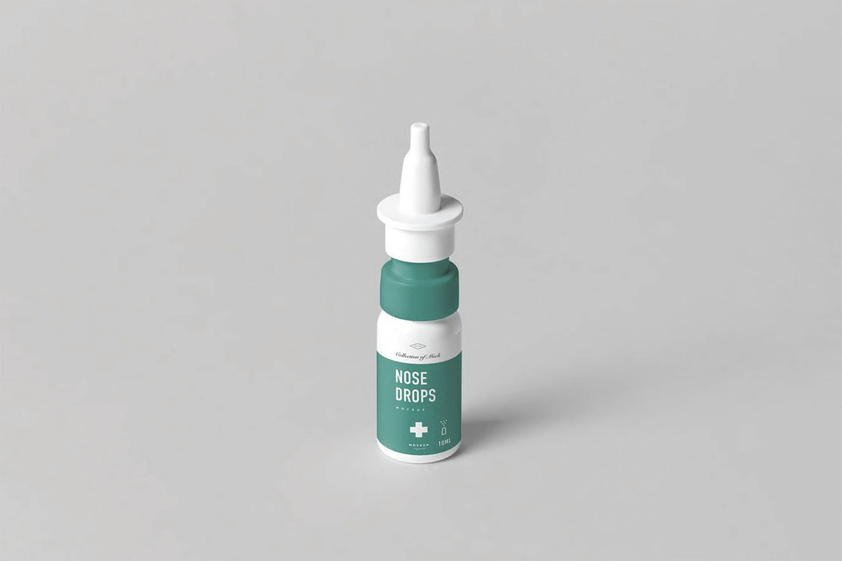 Nose Drops Mockup, a Packaging Mockup by DesignRushMarket (Photo 7 of 9)