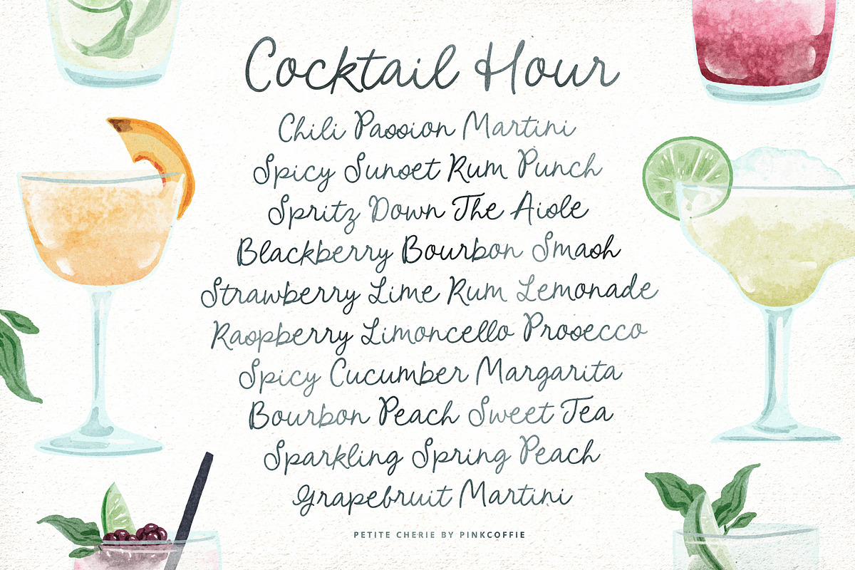 Petite Cherie Handwritten Script, a Handwritten Font by Pink Coffie (Photo 2 of 13)