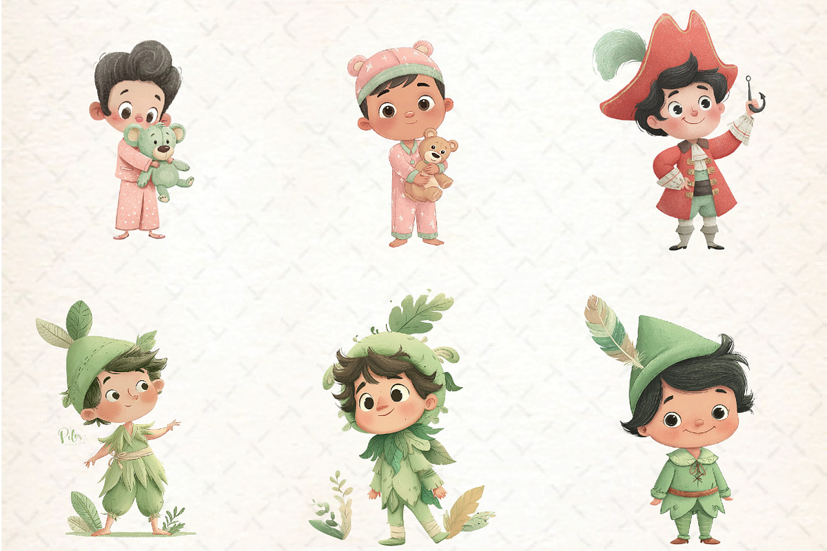 Peter Pan Watercolor Clipart Bundle, an Illustration by DreamCafeArt (Photo 6 of 8)