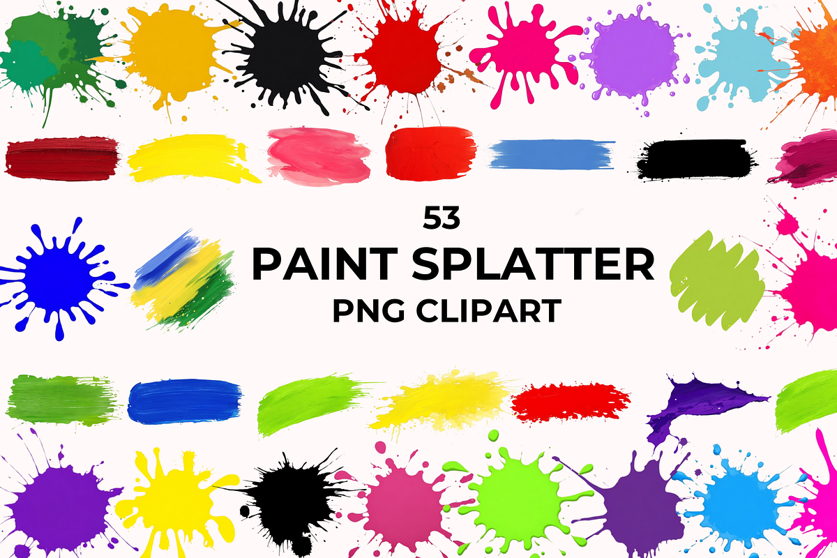 53 Paint Splatter PNG Clipart, a Graphic by Graphicspixel (Photo 1 of 10)