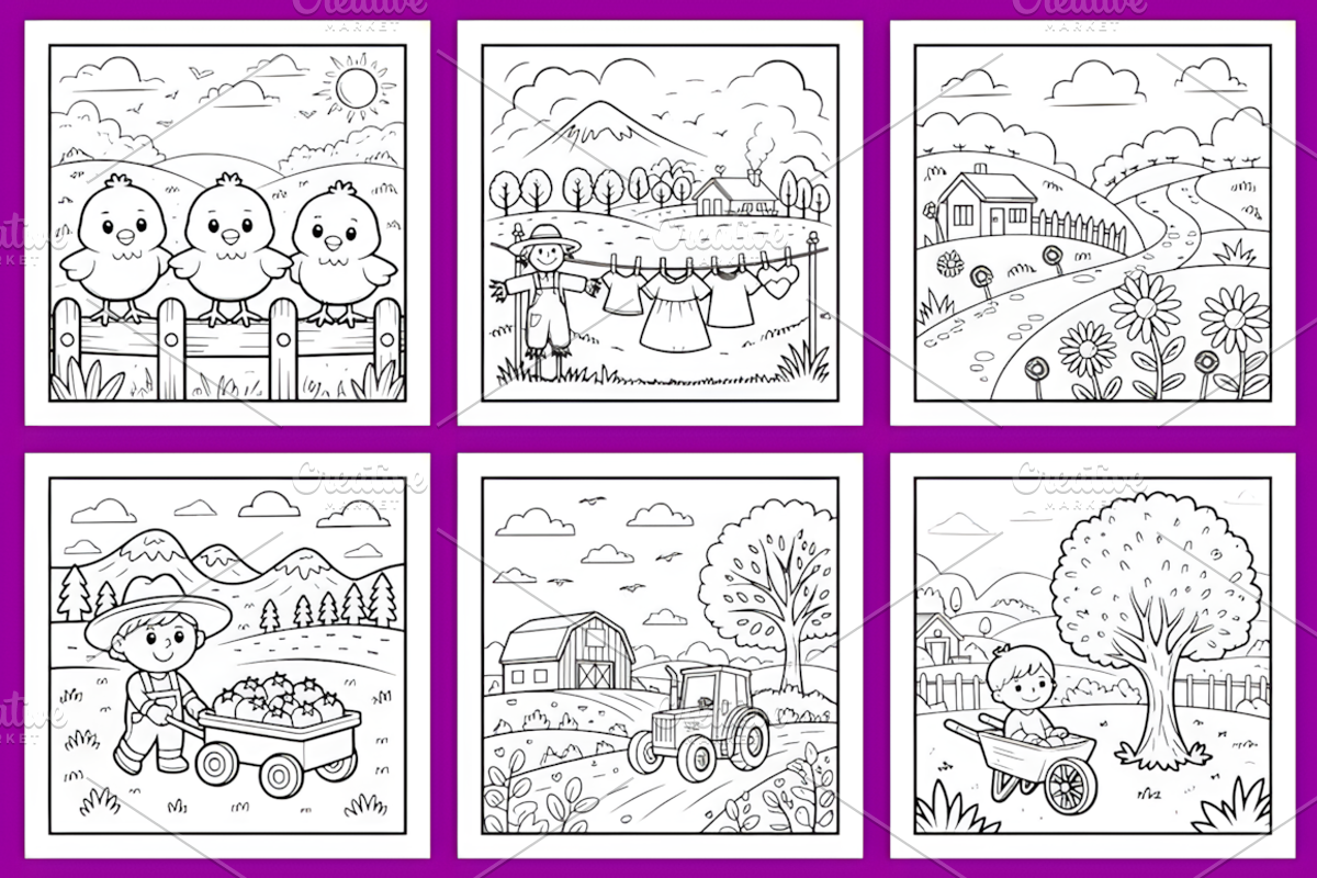 Bold and Easy Cozy Farm Coloring, an Animal Illustration by Ink Gallery (Photo 3 of 4)