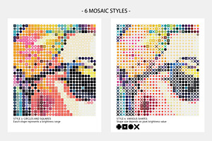 Multi Shape Mosaic Photoshop Action