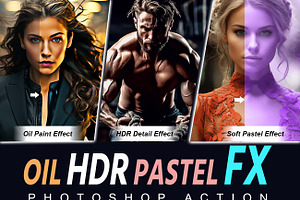 Oil HDR Pastel FX Photoshop Action, an Action Add-On by Studio Retouch