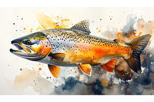 Close up of vibrant trout painted, an Animal Photo by Igor Tichonow