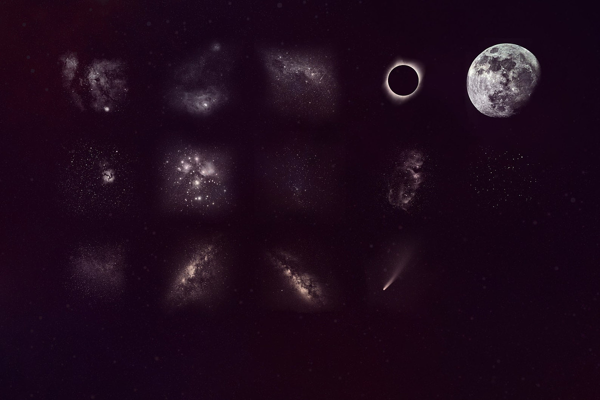 Procreate space brushes (stamps), a Brush Add-On by Endete & Mazak brushes (Photo 4 of 4)