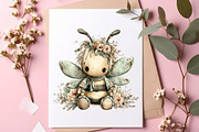 Whimsical spring bee clipart, an Illustration by SinaCreation (Thumbnail 8 of 11)
