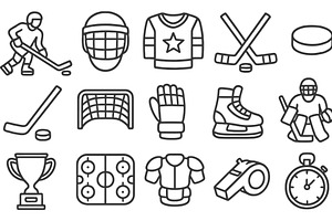 Vector illustration of ice hockey, an Illustration by ZinetroN