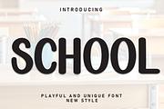 School | Script Font, a Script Font by Scratchones (Thumbnail 1 of 8)