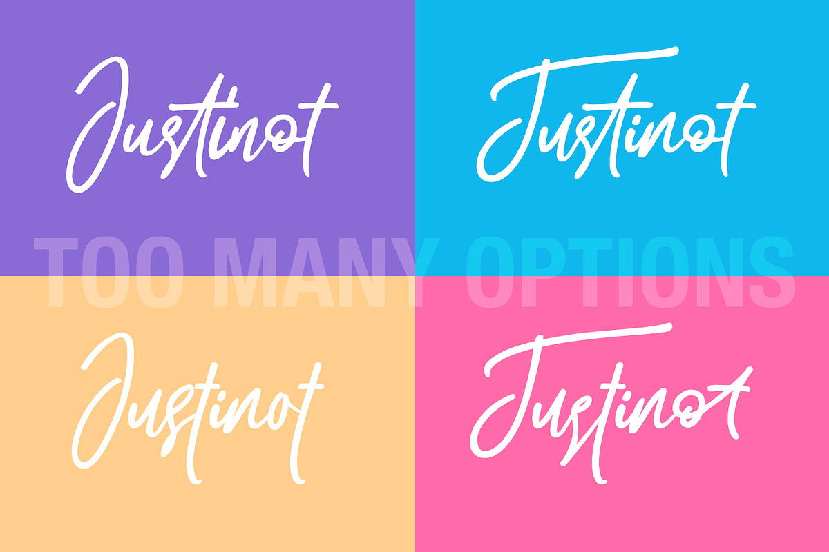 Justinot Infinity Marker Font preview 3
