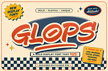 Glops – Retro Brush Font