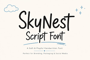SkyNest Script, a Handwritten Font by Wow Magic