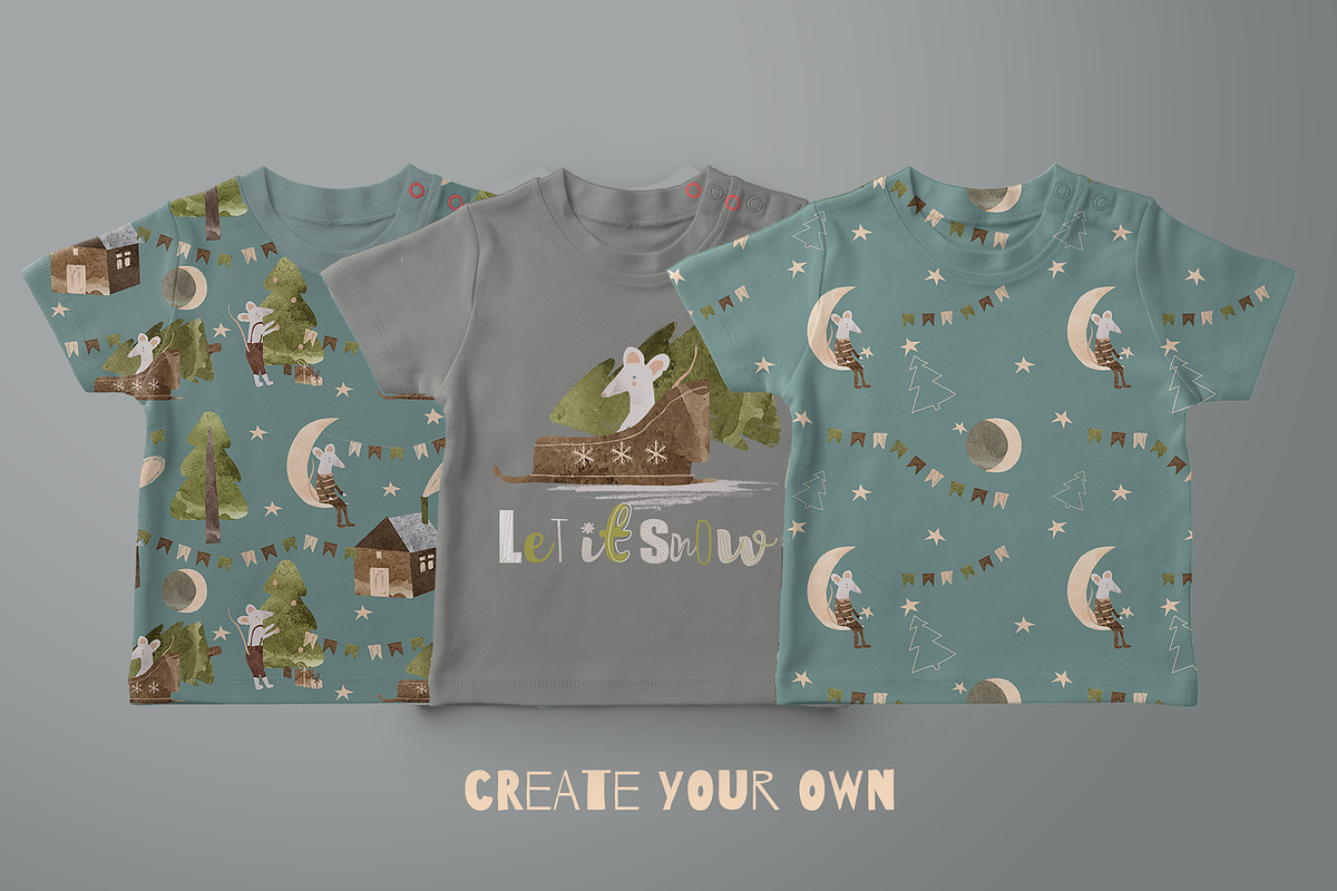 Watercolor Christmas Bundle, a Pattern Graphic by watercolor kamill (Photo 15 of 20)